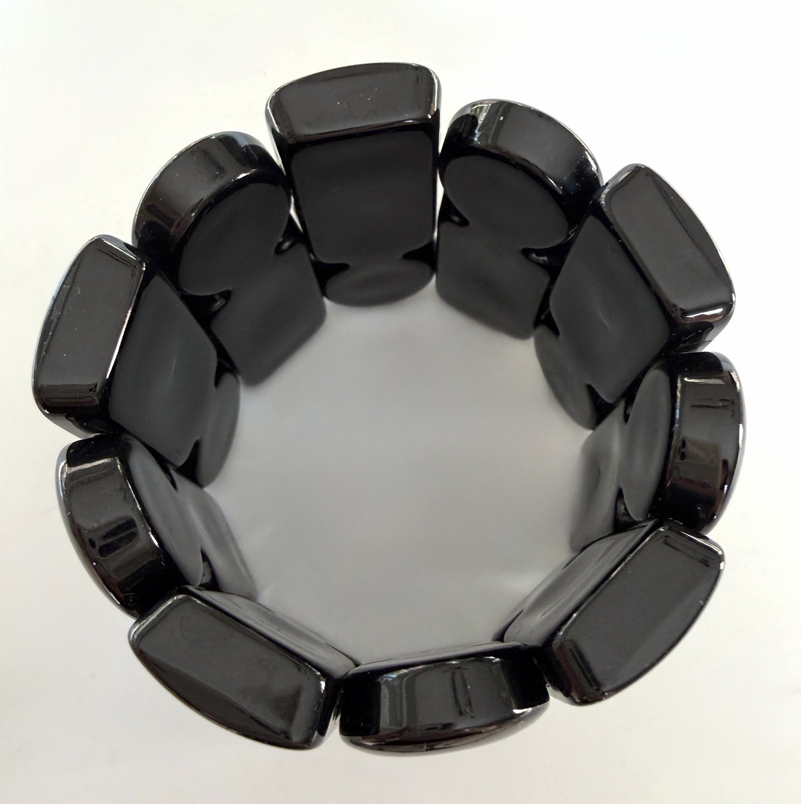 Ingrid Degremont “Bracelet i” – France Rare All-Black Resin Cuff –Ships from USA