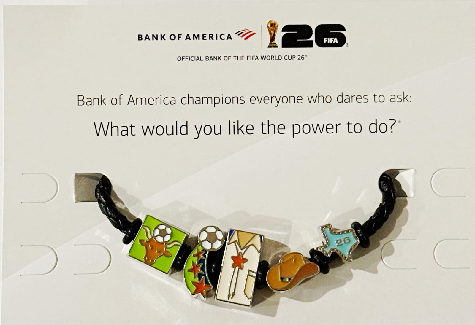 Bank of America FIFA World Cup 26 Special COMPLETE Dallas set Charms Bracelet