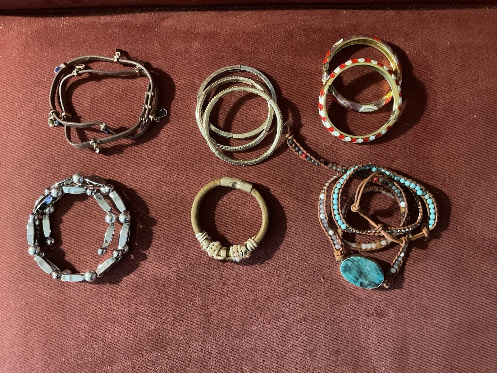 Collection Of 6 Fashion Bracelets