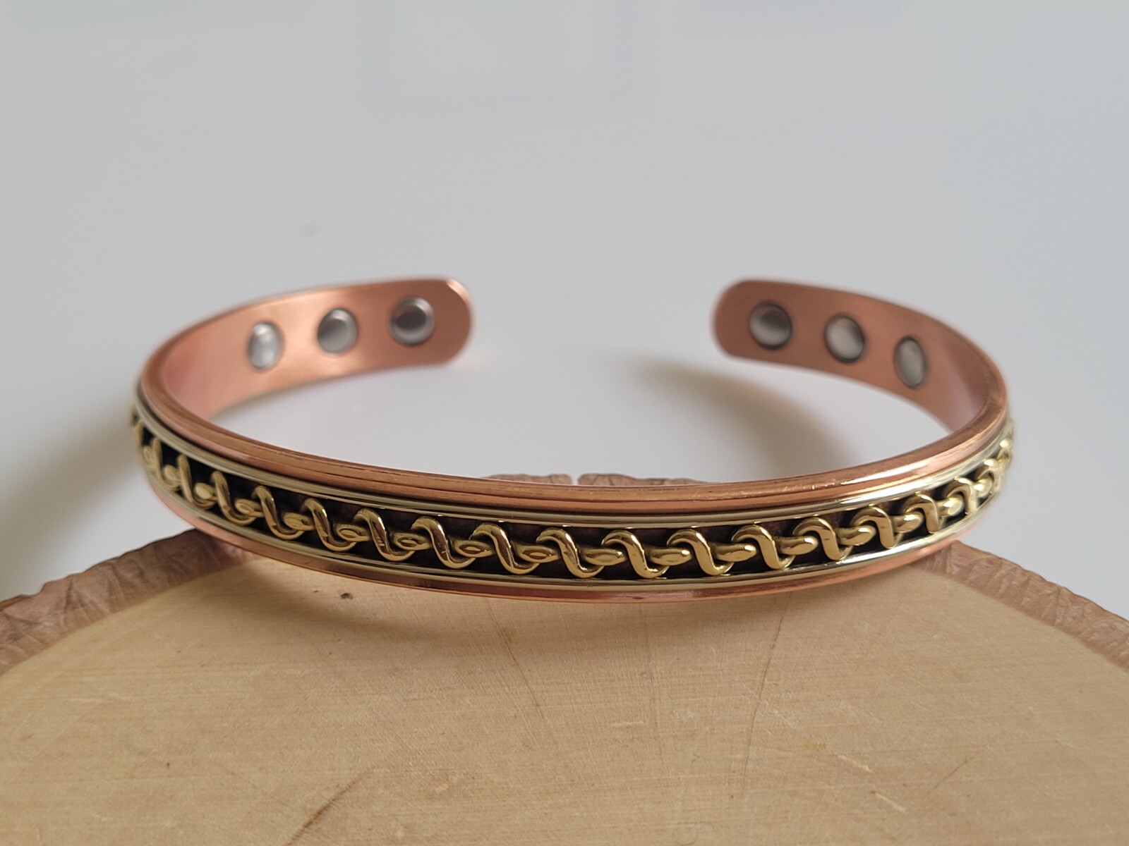 3 Pack Solid Copper Magnetic Bracelet Pure Copper Arthritis Therapy Cuff Bangle