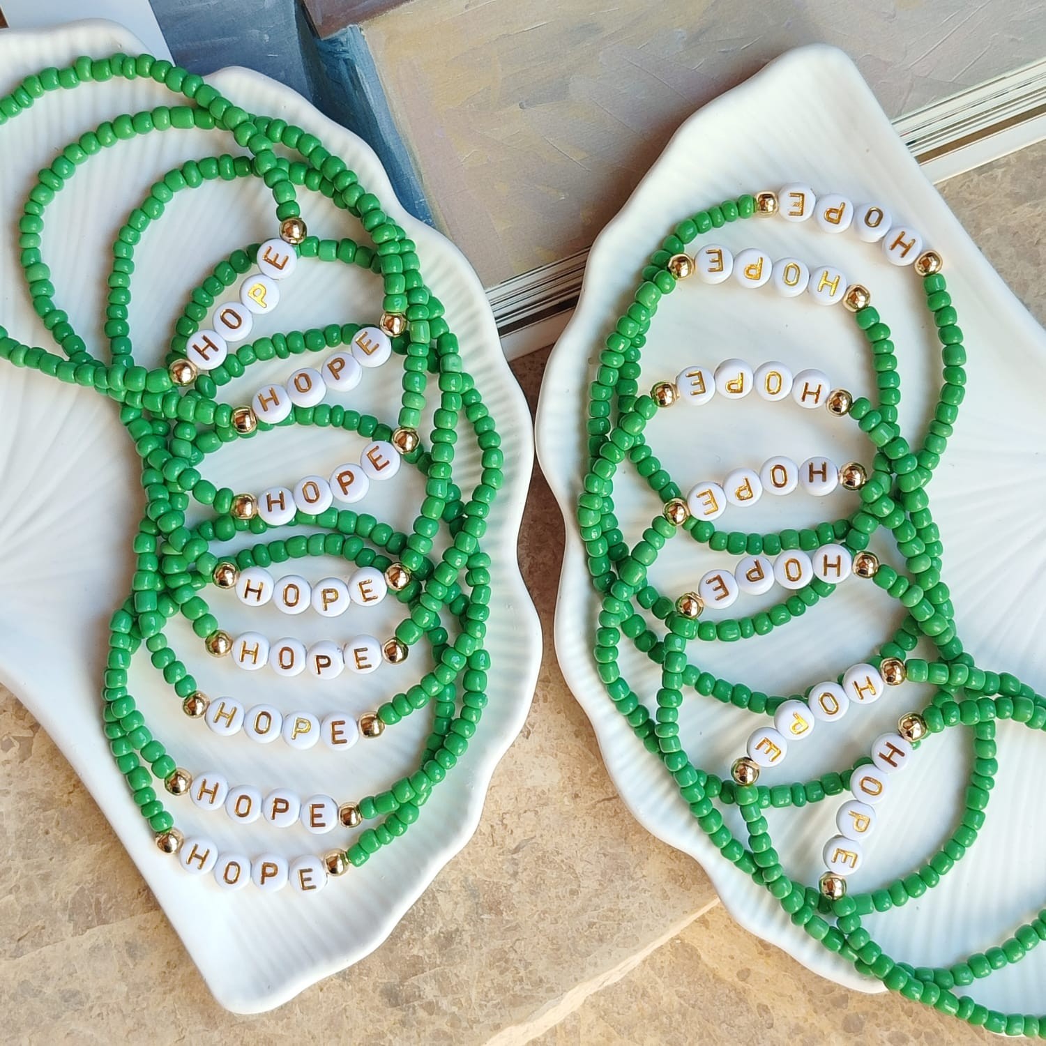 Custom Glass Bead Bracelets – Personalized Bulk Order – Handmade Friendship Jewe