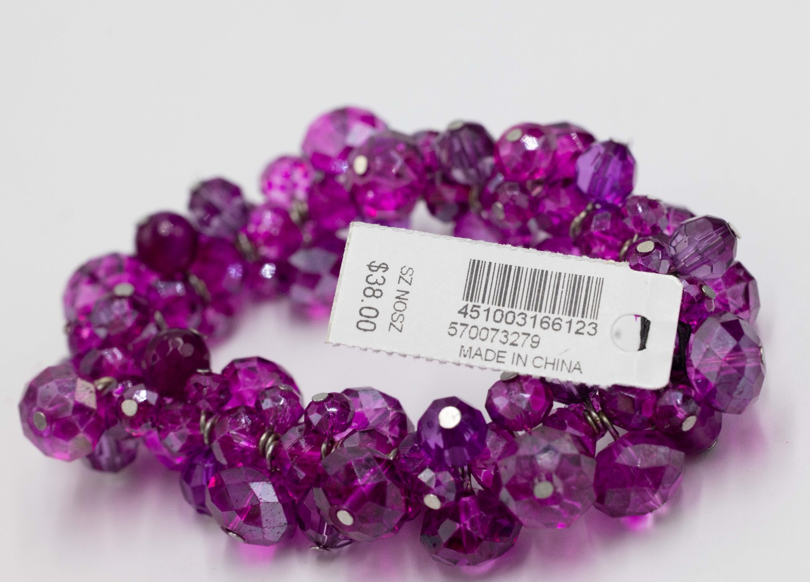 White House Black Market Fuchsia Crystal Cluster Bracelet NWT $38