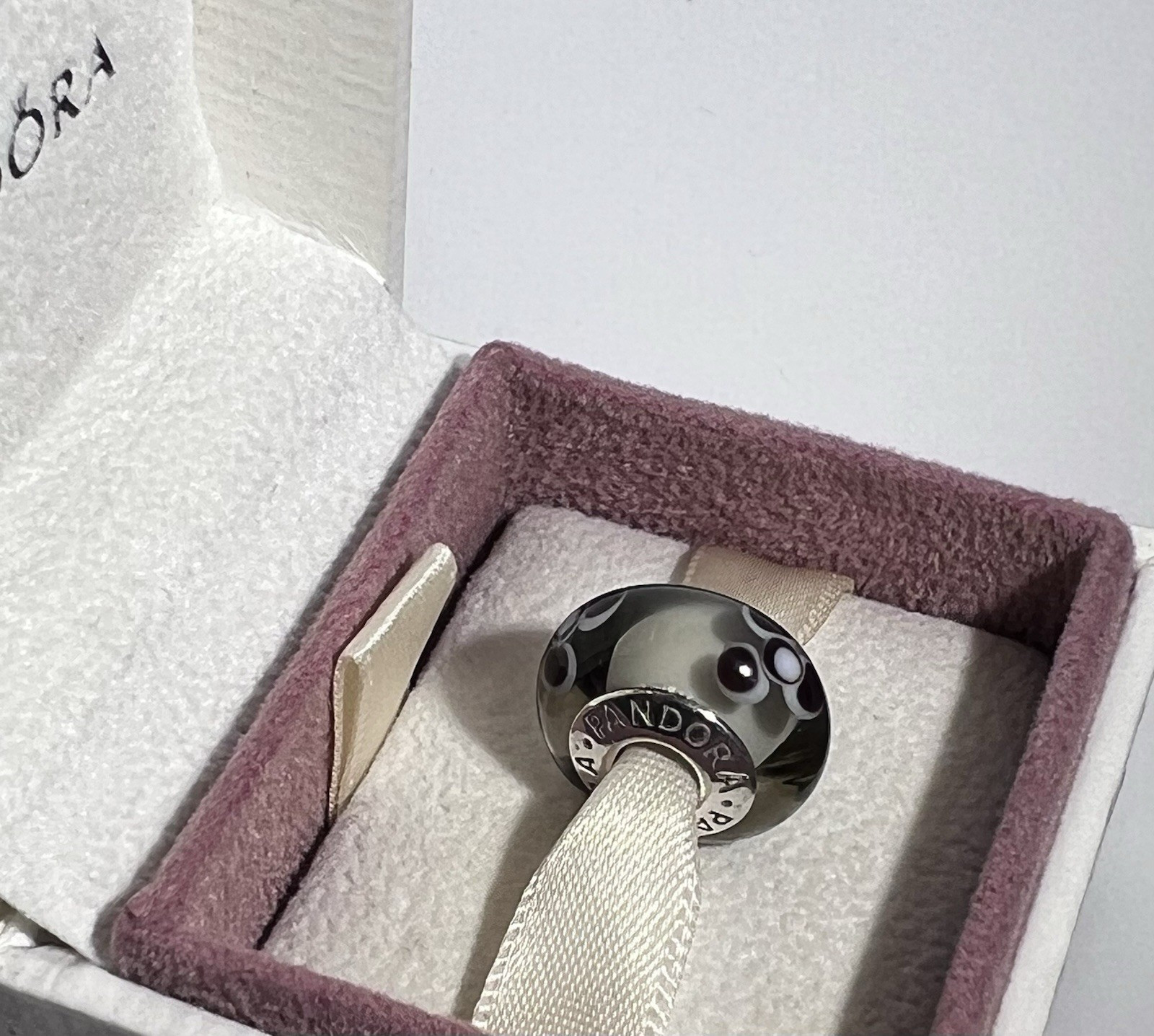 Authentic PANDORA “Flowers for You” “Murano Glass S925 Sterling Silver ALE Charm