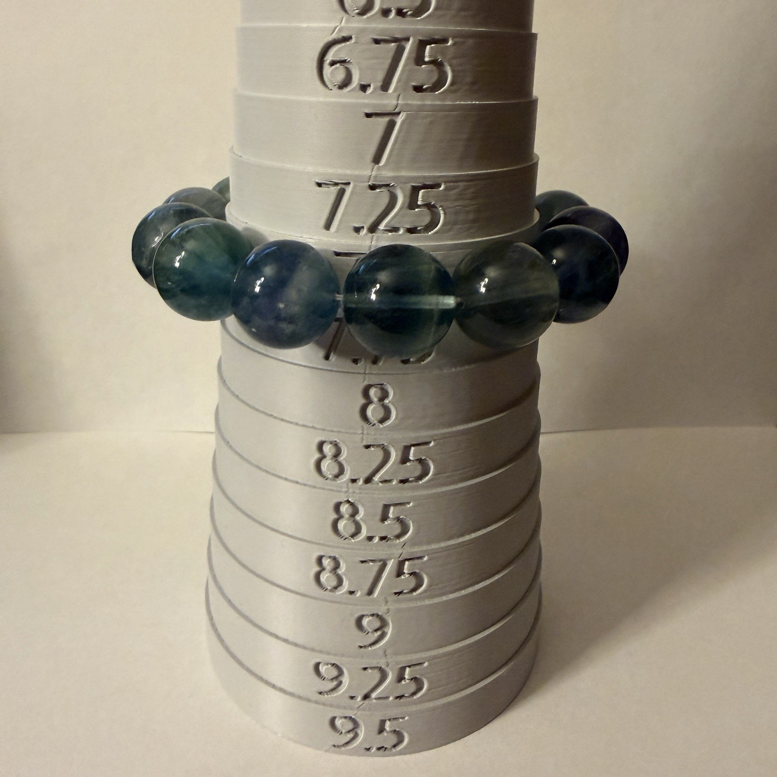 16mm Blue Green Purple Fluorite Crystal Quartz Beads Bead Stretch Bracelet