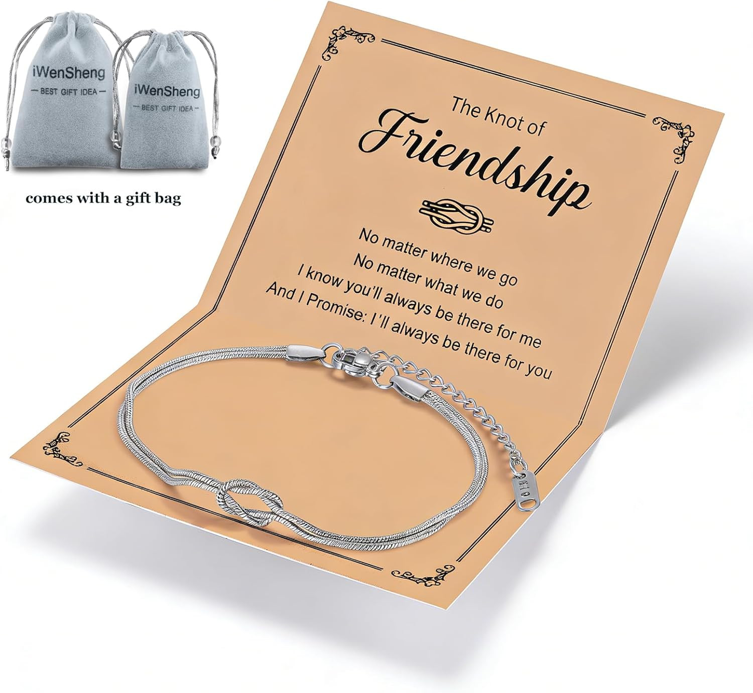Birthday Gifts for Friends Female – Love Knot Friendship Bracelets Gift for Wome