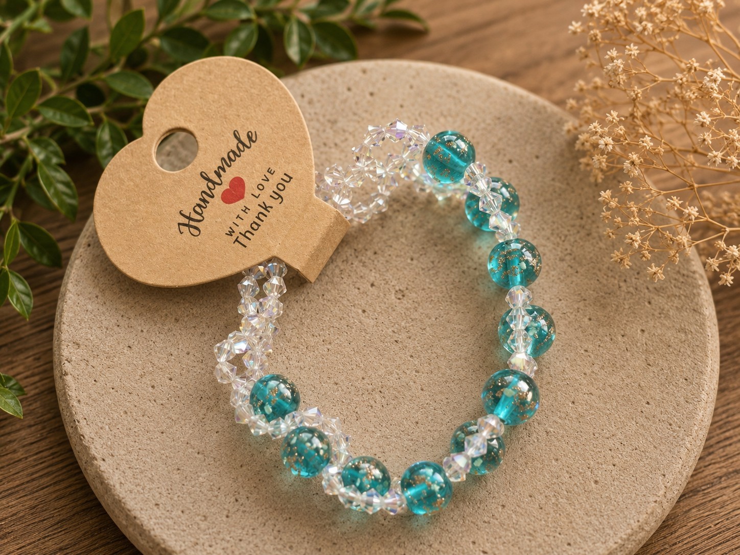 Handmade Multicolor Stretch Beaded Bracelet for Women Girls