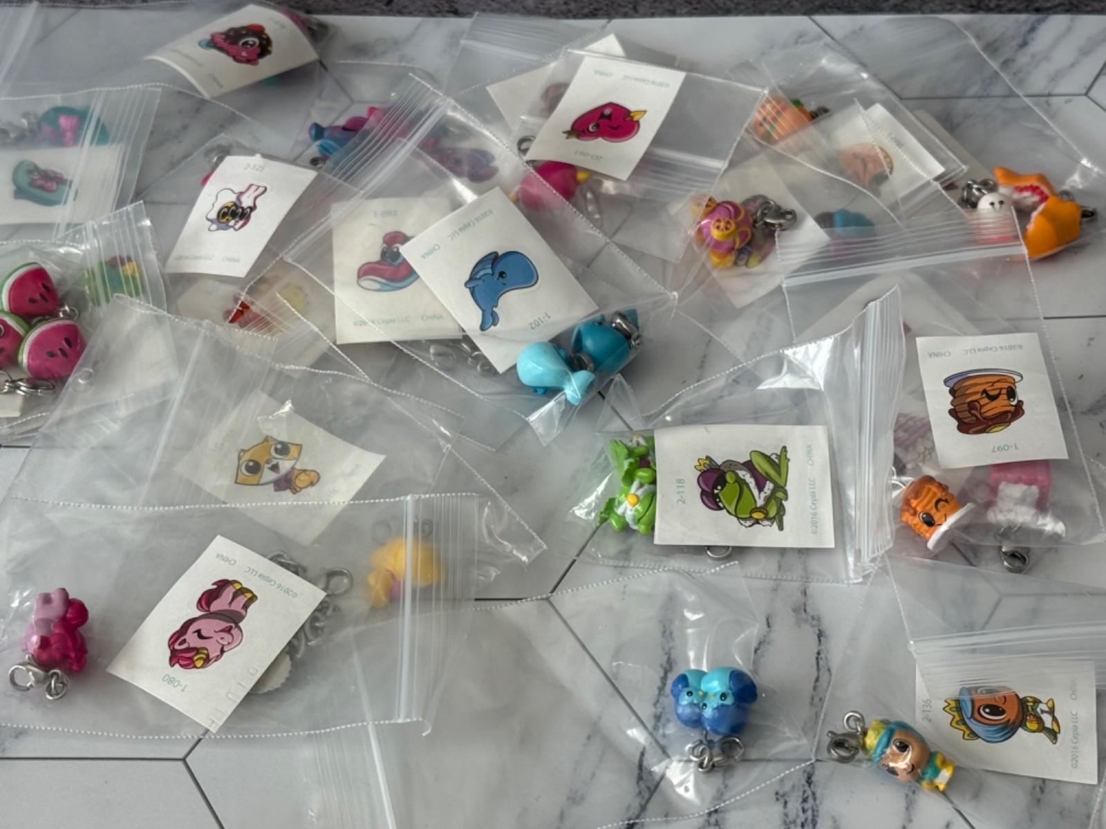 Huge Lot Charm U Bracelet Charms & Stickers 35 NEW From Blind Bags