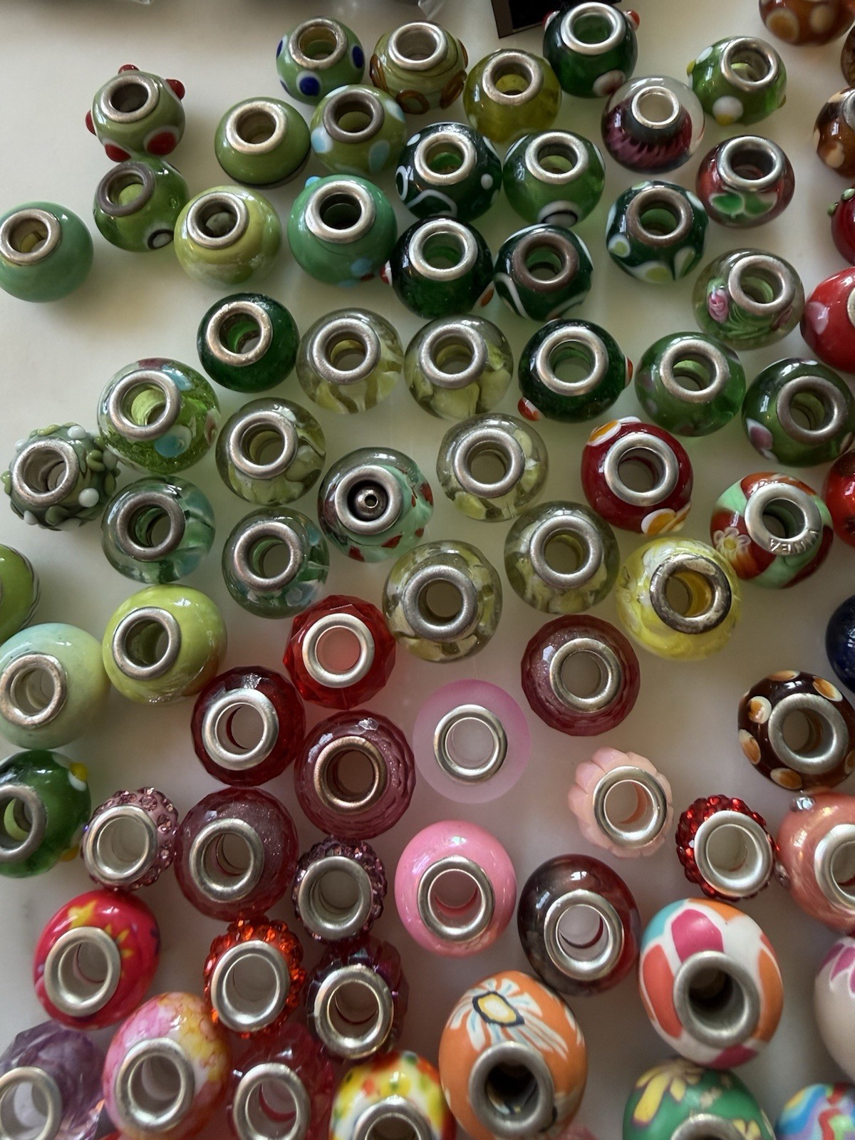 Over 700 European Style Beads Inc Murano Lamp Work Clay Ceramic Plastic & Charms