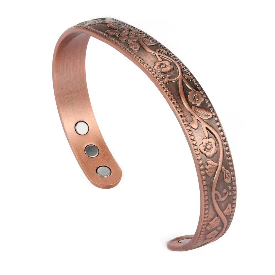 Copper Magnetic Bracelet for Arthritis Pain Relief Powerful Magnets Energy Cuff