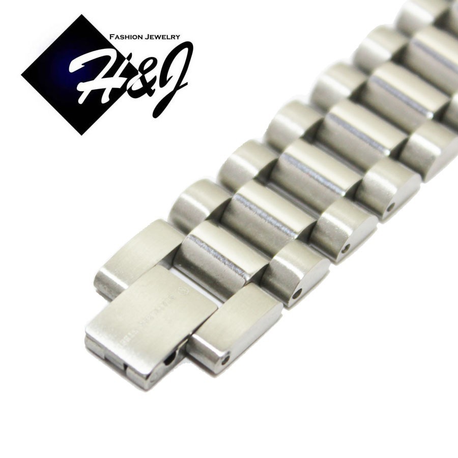 7.5″–10″MEN’s Stainless Steel 10mm/15mm Silver Watch Band Link Chain Bracelet