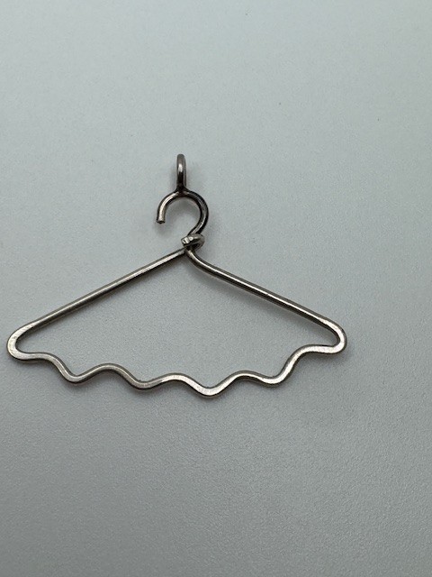 925 Sterling Silver Coat Hanger Charm – Clothes Hanger Fashion Charm Jewelry