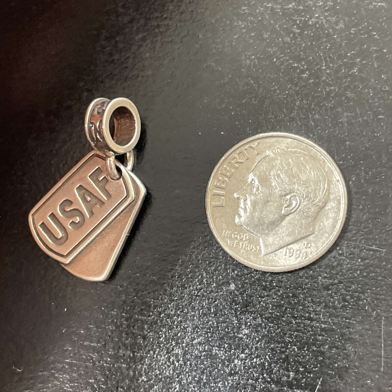 Nomades United States Air Force Dog Tags USAF Dangle Charm .925 Silver New