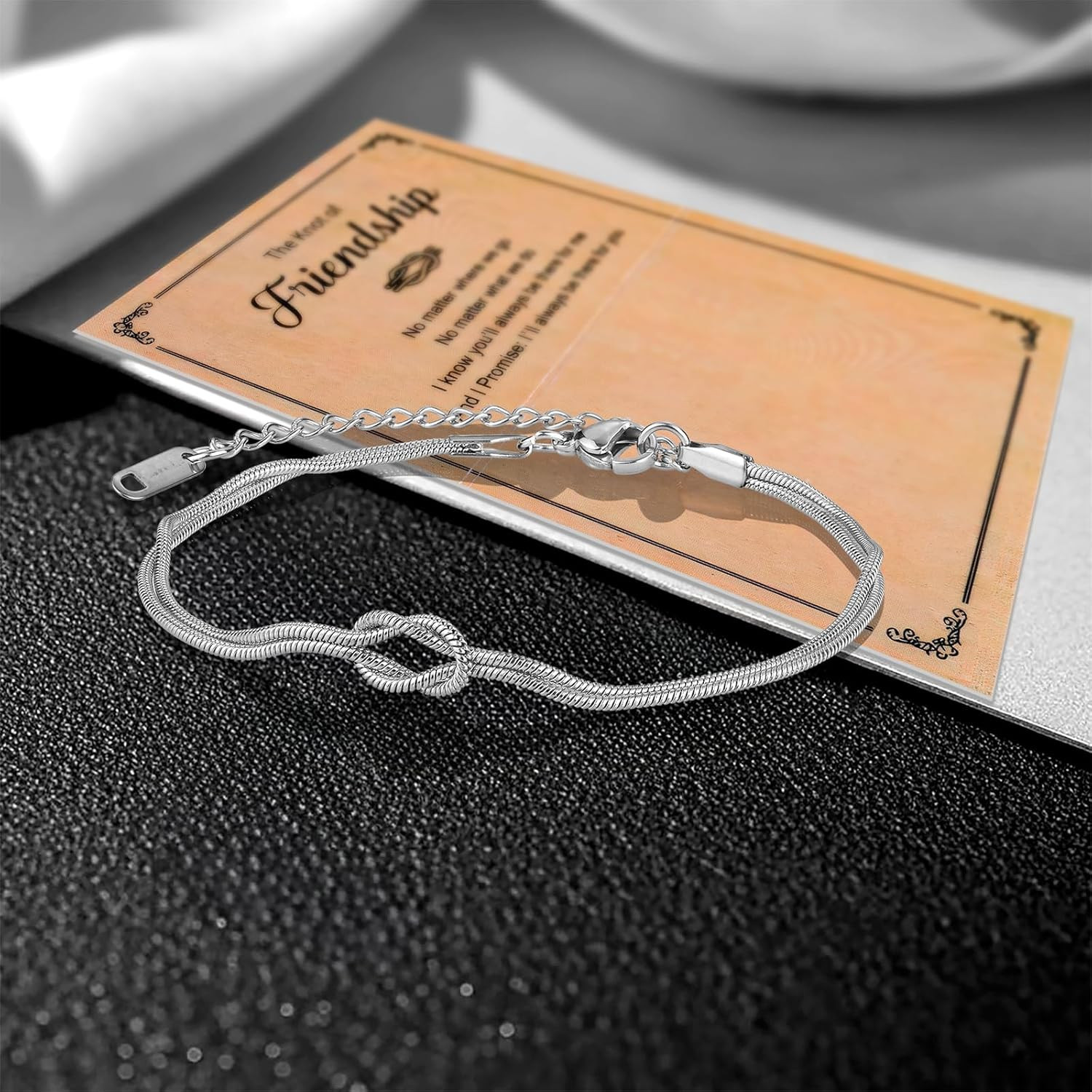 Birthday Gifts for Friends Female – Love Knot Friendship Bracelets Gift for Wome