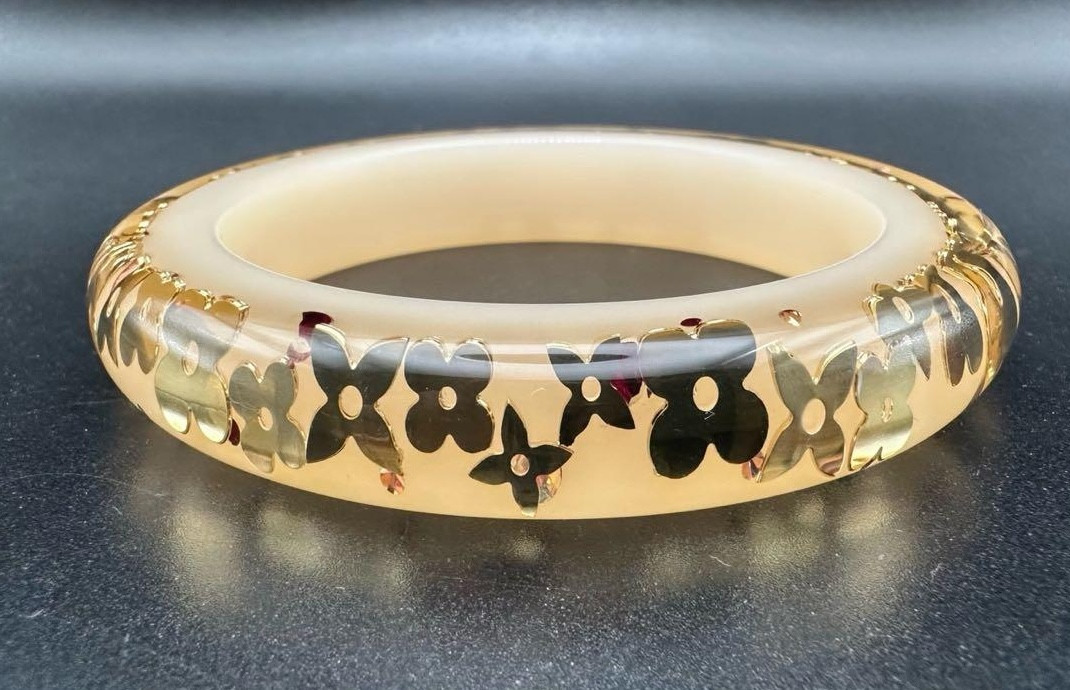 Louis Vuitton Berg Inclusion Resin Clear Bangle Bracelet Women’s Accessories