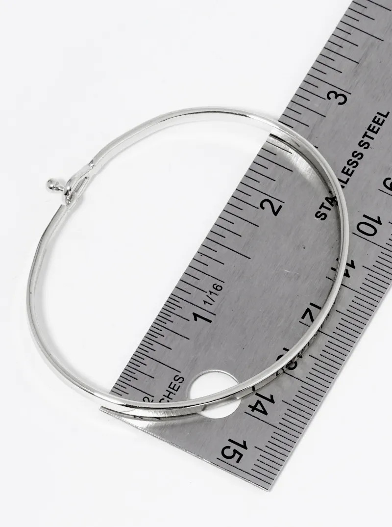 Believe In Yourself Engraved Brass Bangle, Slim 0.2in Hook, Gold/Silver