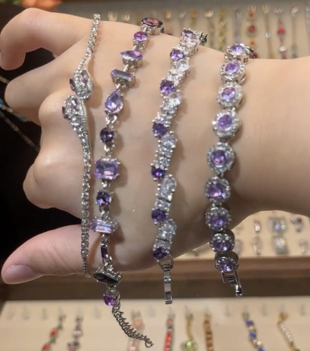 LOT OF 70 CZ & CRYSTAL TENNIS BRACELETS GOLD PLATED 14K-18K Costume Jewelry