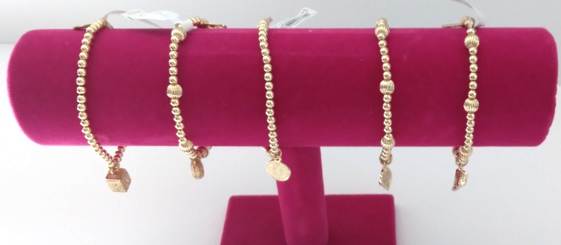 Alexa’s Angels Gold Tone Stretch Bracelets Lot of 5