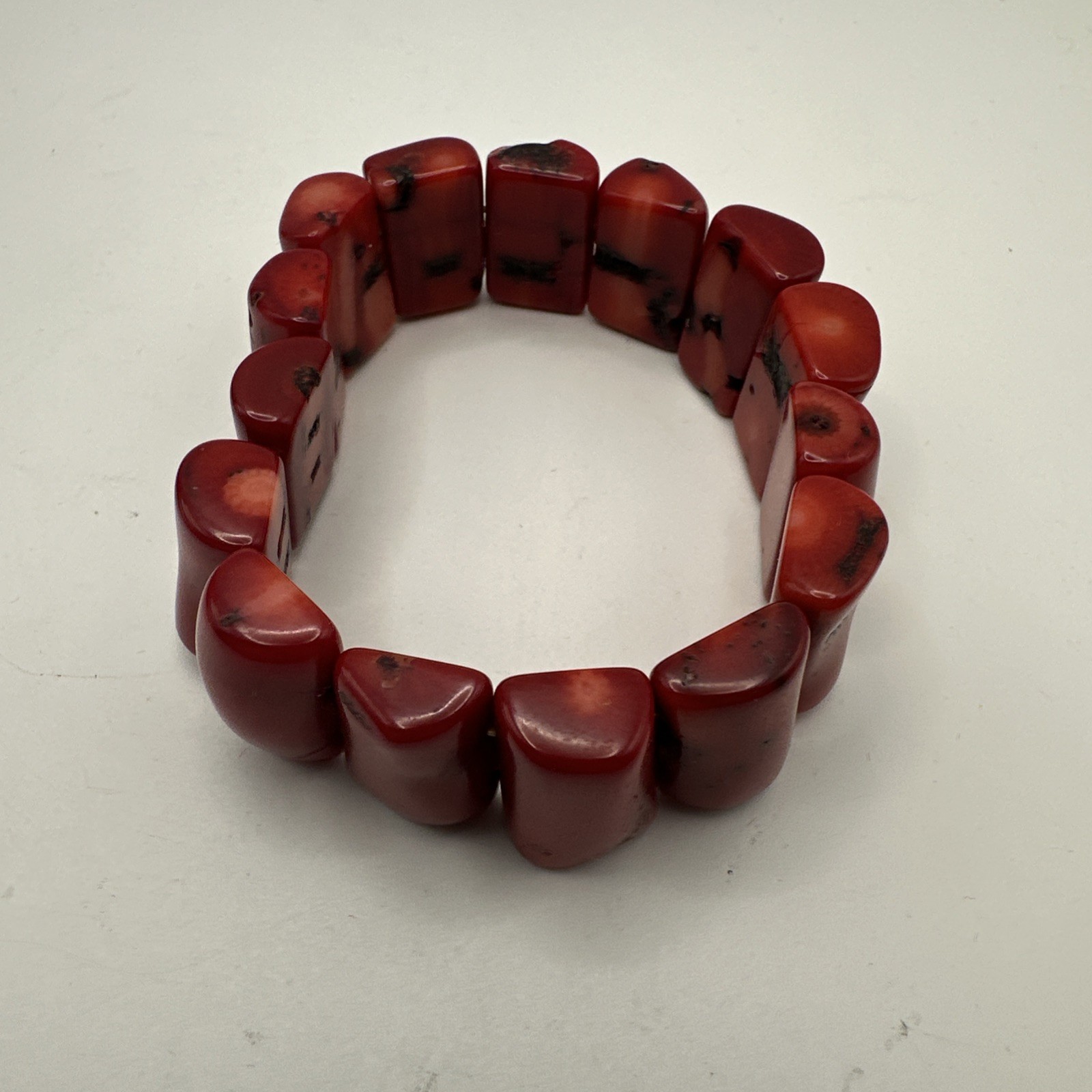 Vintage Red Bamboo Coral Bracelet Free Shipping