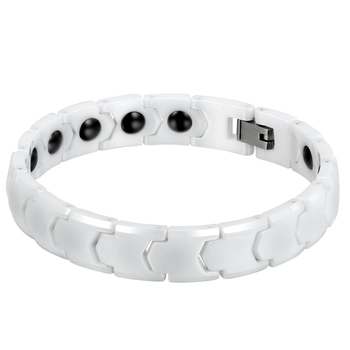 8.3″ Mens Boys Ceramic Energy Magnetic Health Bracelet Brazil Style Cuff Bangle