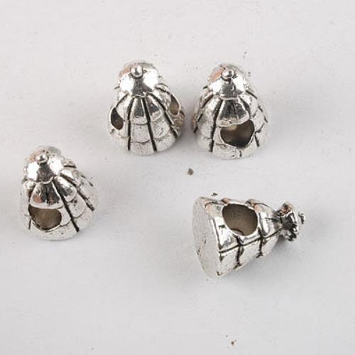 6pcs dark silver-tone pagoda bead fit bracelet 1832