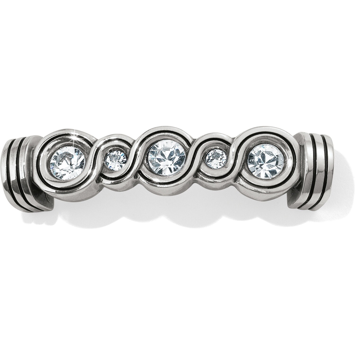 NWT Brighton Color Clique Cord INFINITY SPARKLE Crystal Silver Ornament MSRP $38