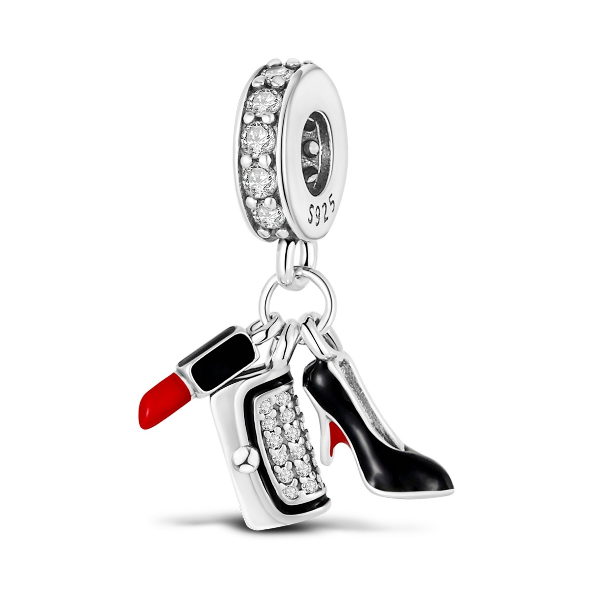MULA 925 Sterling Silver DIY Charm CZ Muisc Beauty Pendant For Women Bracelet