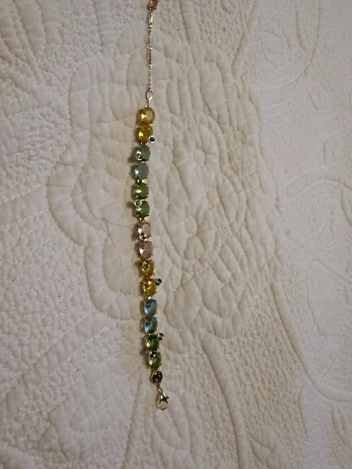 Swarovski Multicolor Crystals Bracelet with Lobster Clasp, 8 in Round