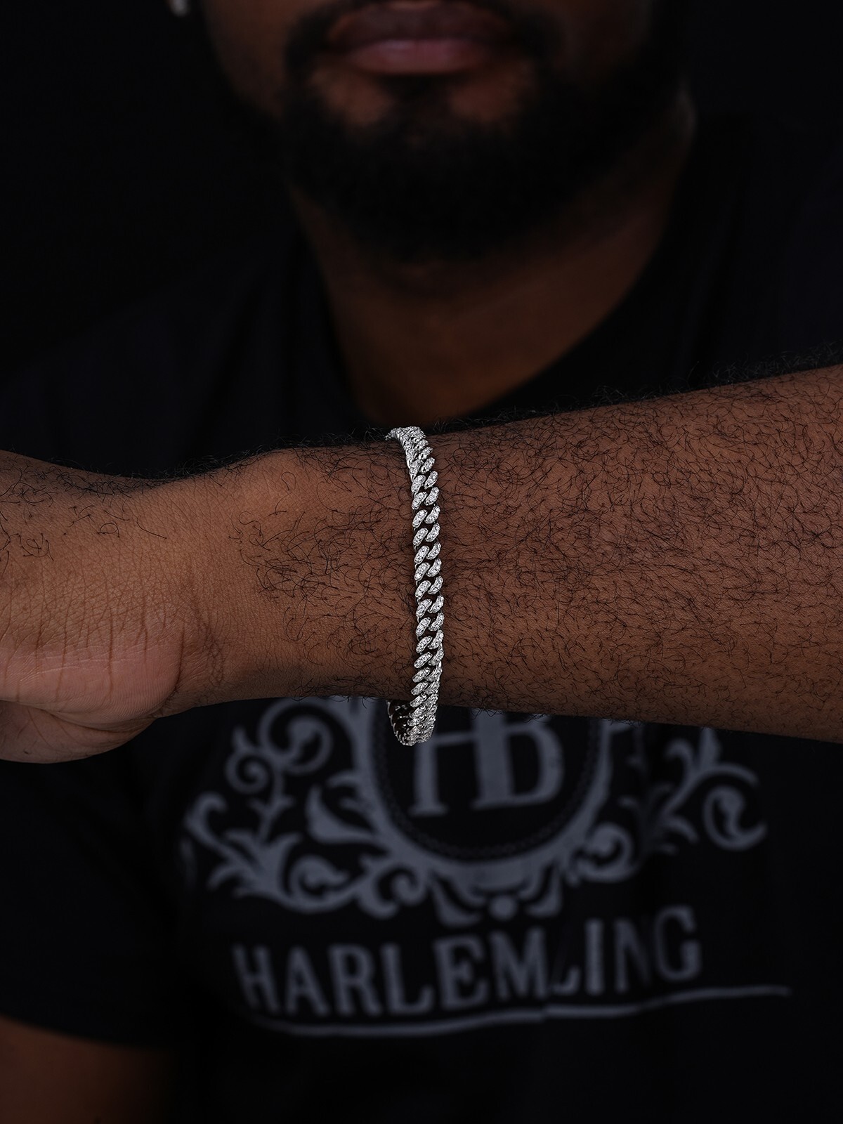 Real 925 Silver 6mm Iced Miami Cuban Out Bracelet MOISSANITE VVS D GRA Certified