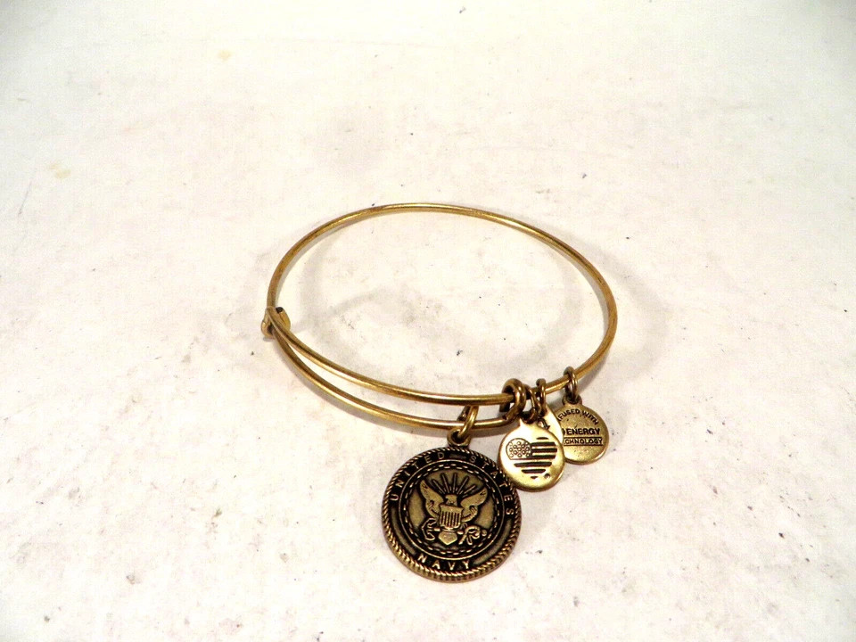 ALEX AND ANI Bracelet United States Navy Bronze Charm Adjustable