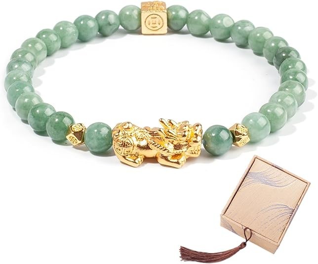 Fengshui Wealth Bracelet Green Real Jade Bracelet For Women Attract Lucky Wealth
