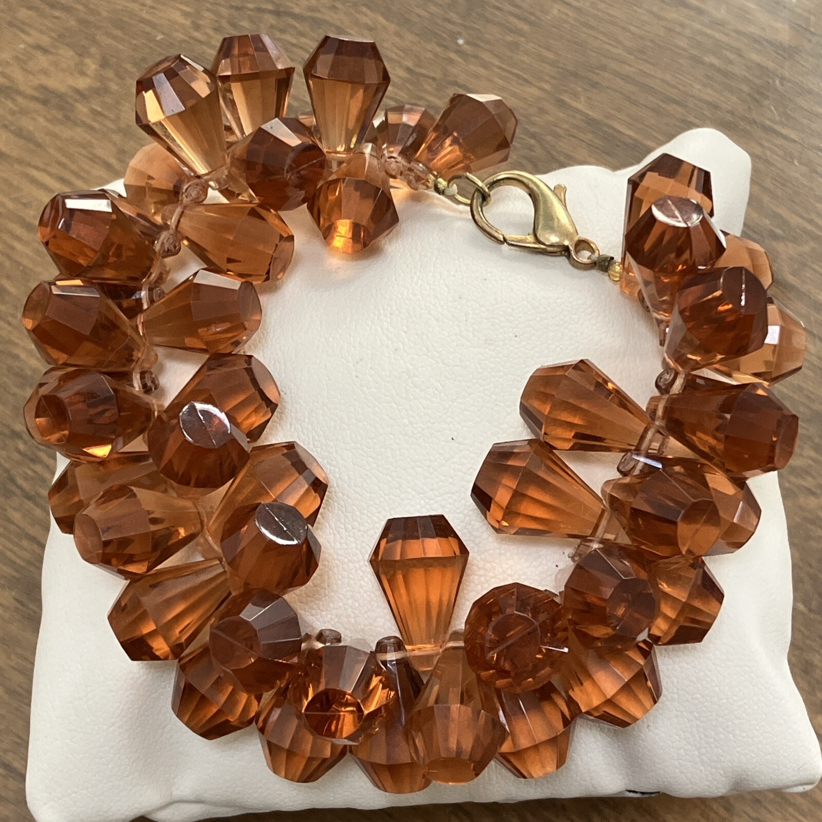 UNIQUE CLUSTER STYLE CHUNKY MULTI FAUX GEMS BRACELET!-RARE!