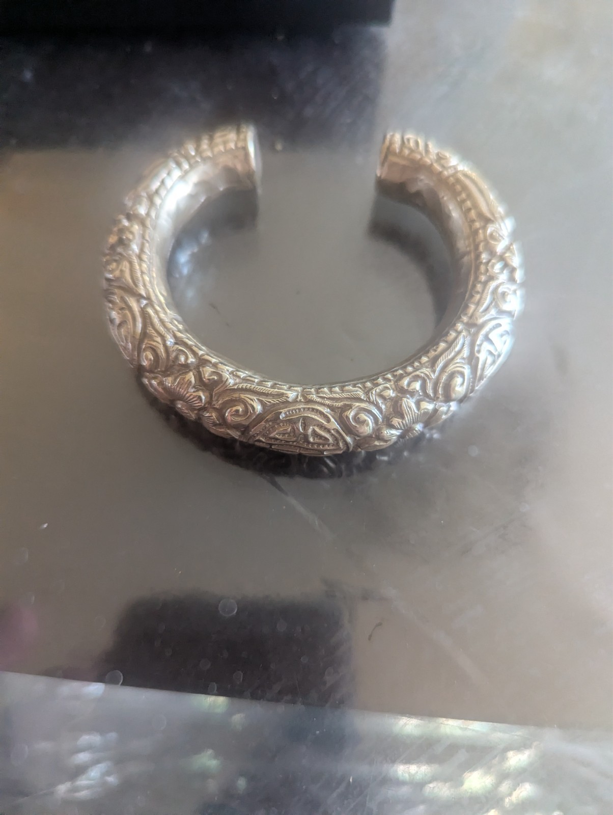 Silver tone cuff