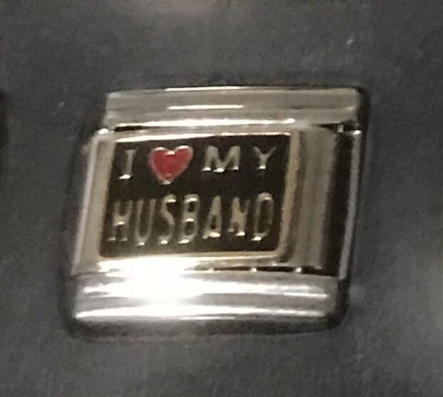 I Red Heart love My Husband Wholesale Italian Charm Enamel Link 9MM K50