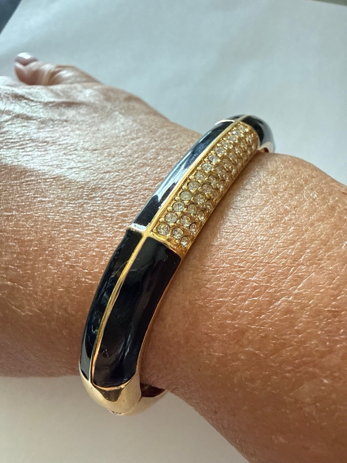 Swarovski Gold Crystal Bangle Bracelet