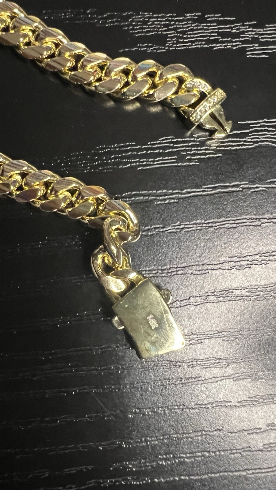 7mm 7” 14 k gold plated Cuban bracelet with 5Acz box lock