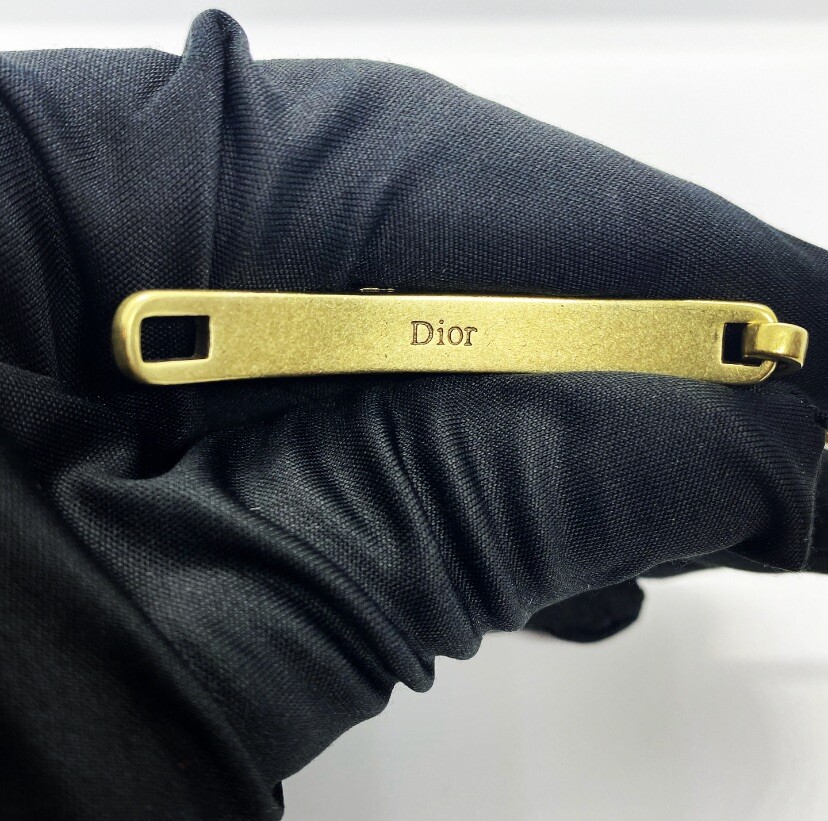DIO(R)EVOLUTION BRACELET IN AGED GOLD TONE FINISH METAL AND WHITE CRYSTALS