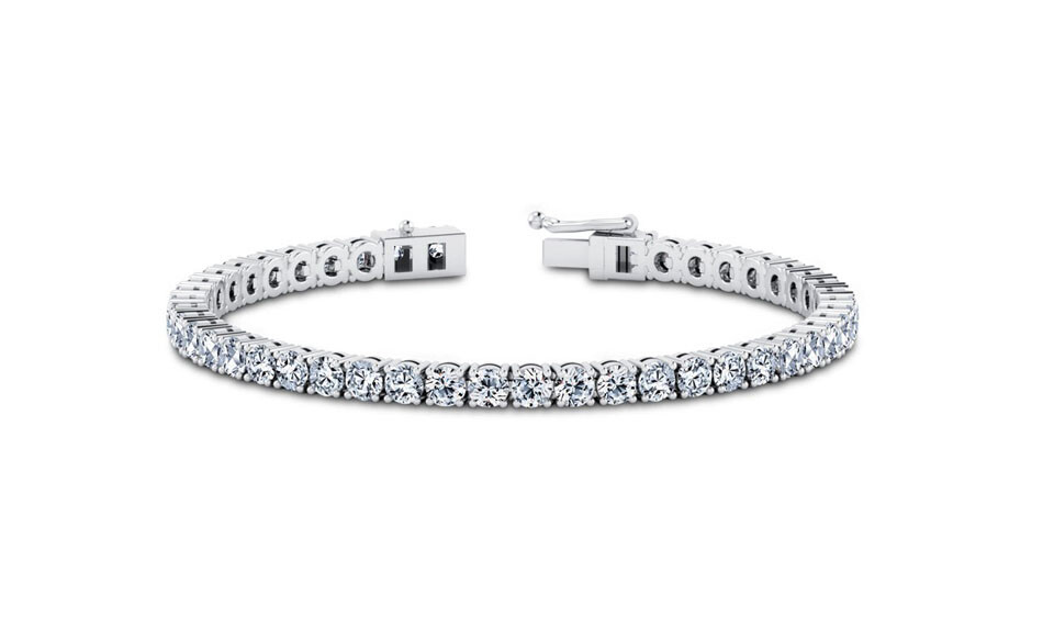 Women’s 18k White Gold Plated Tennis Bracelet Made With Swarovski Elements