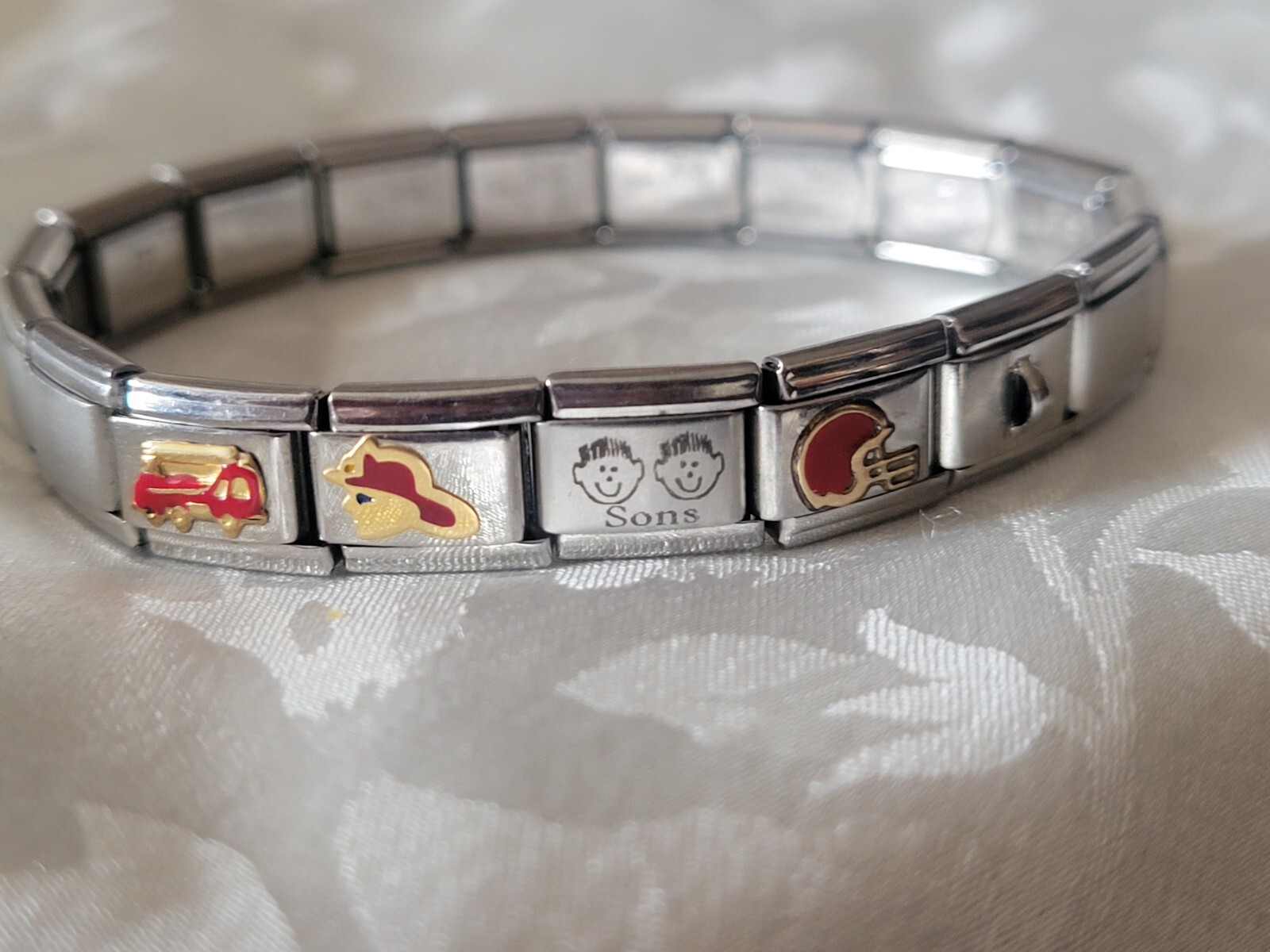 Pagoda Personal Links Stainless Steel Modular Charm Bracelet Italy