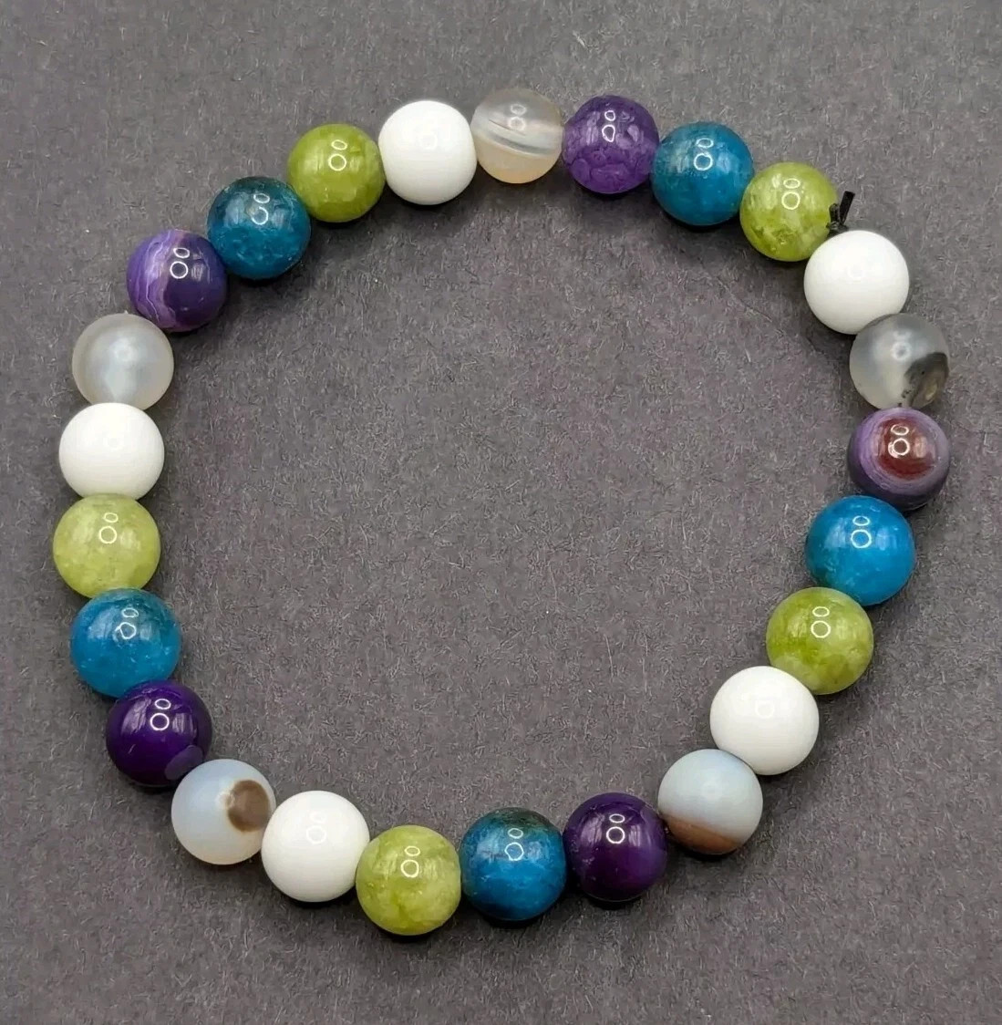 U-Pick (17cm) S/M Wrist: Women’s Stylish Everyday 8mm Beaded Stretch Bracelet