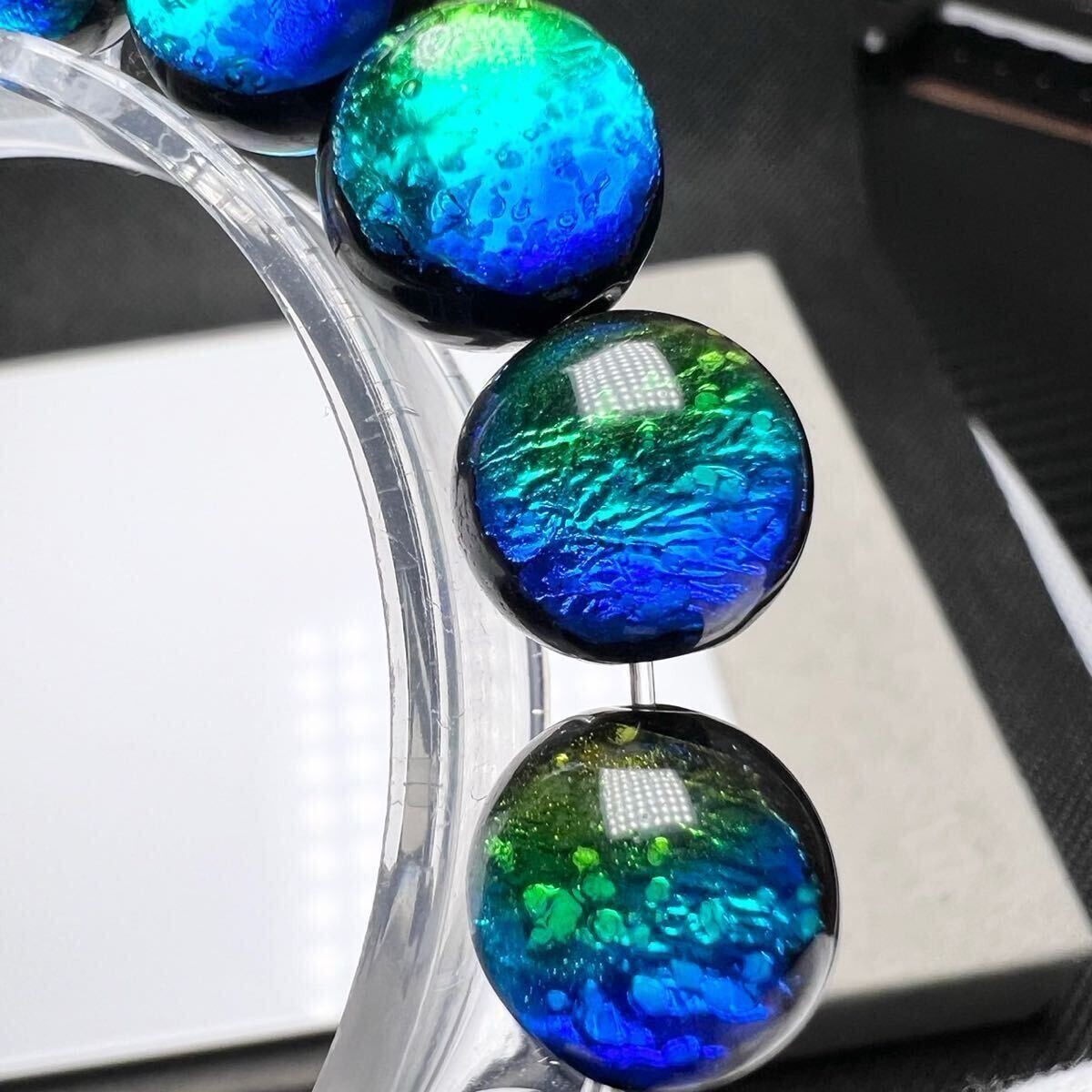 Ryukyu Firefly Glass Bracelet Glow in Dark Okinawa Japan Kerama marine 12mm