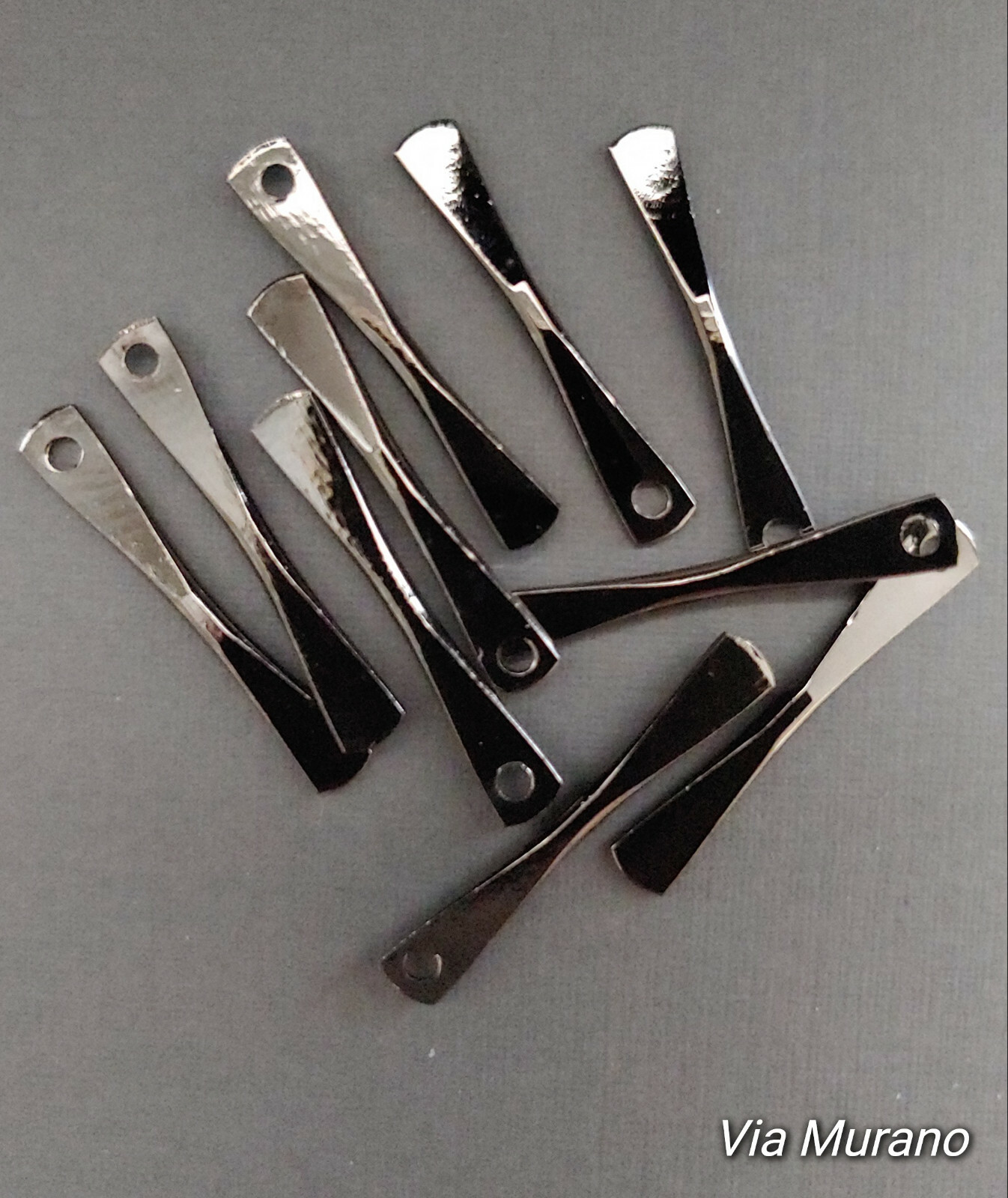 Brass Flat Paddle Jewelry Finding Dangle Charm. Brass Dangle 10pk.. Made USA.