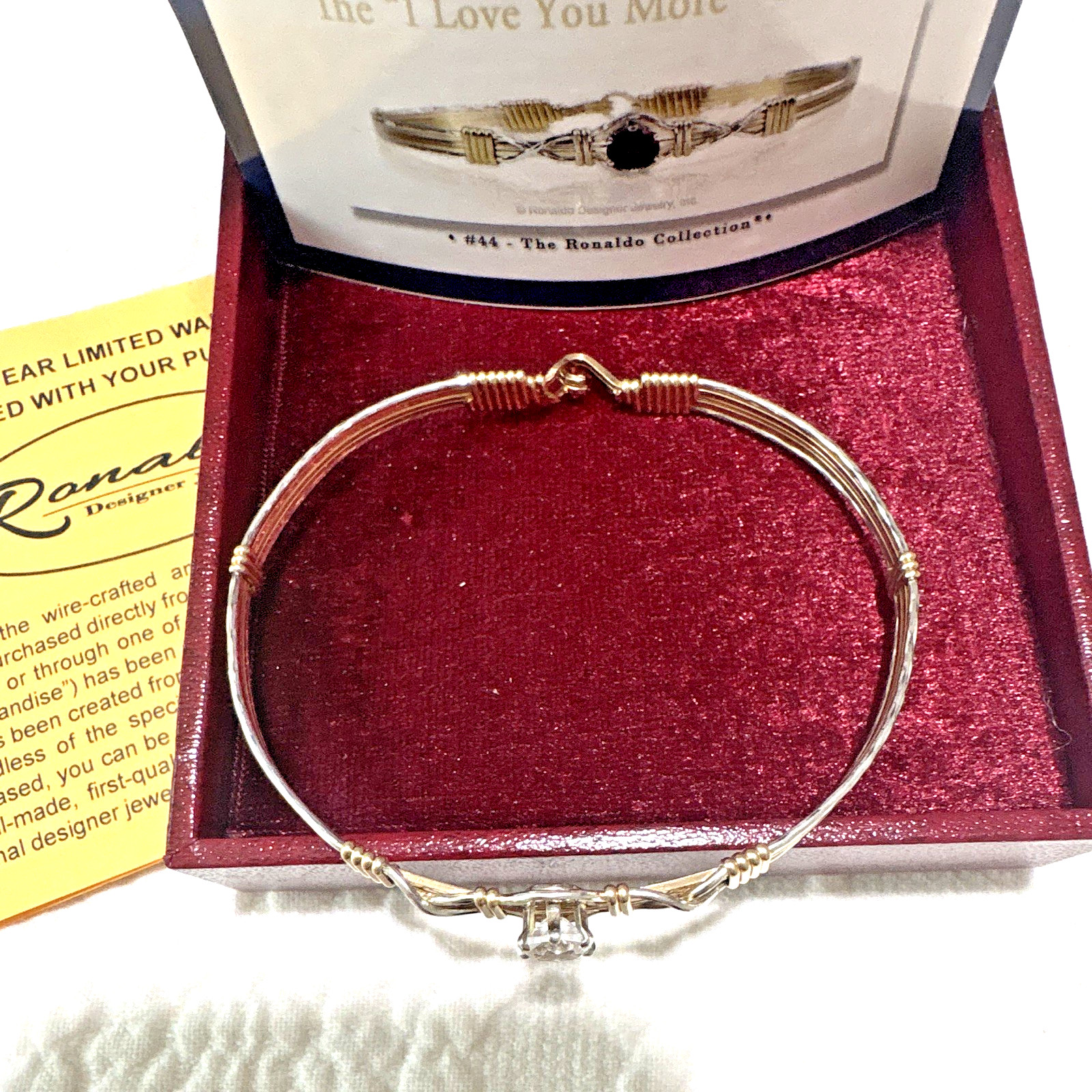 Ronaldo I Love You More #44 Bracelet Sterling Silver 14K Gold Filled w/ Box