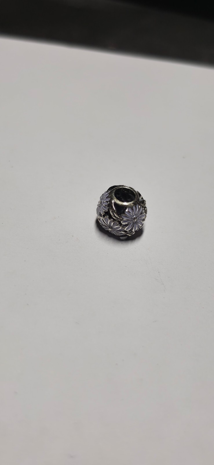 Pandora Daisy Meadow Charm Flower Lavender Enamel Genuine 791487EN66