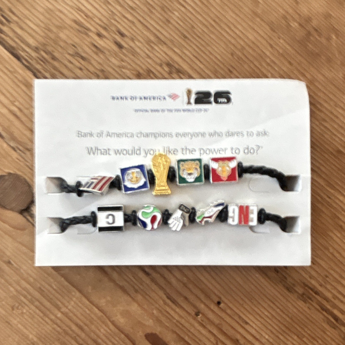 FIFA World Cup 2026 Bracelet set (2) with England and Bank of America