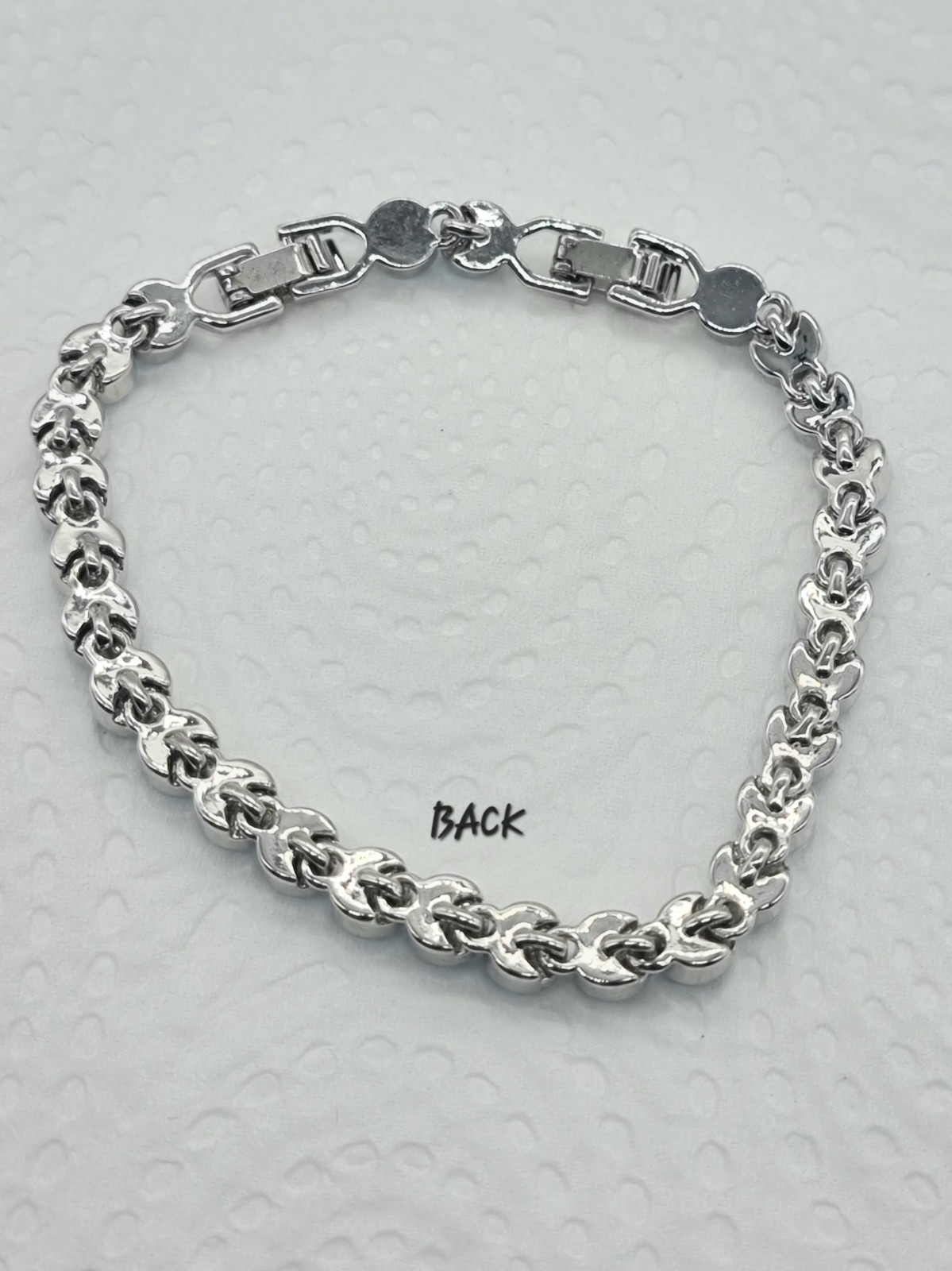Blue Crystal Tennis Bracelet Lady Colour Silver Tone 7″ 17cm With Gift Box