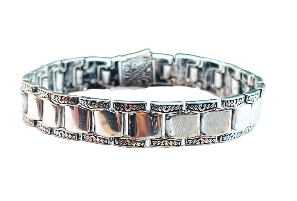 Unisex, flashy, 925 sterling silver bracelet/PBL2