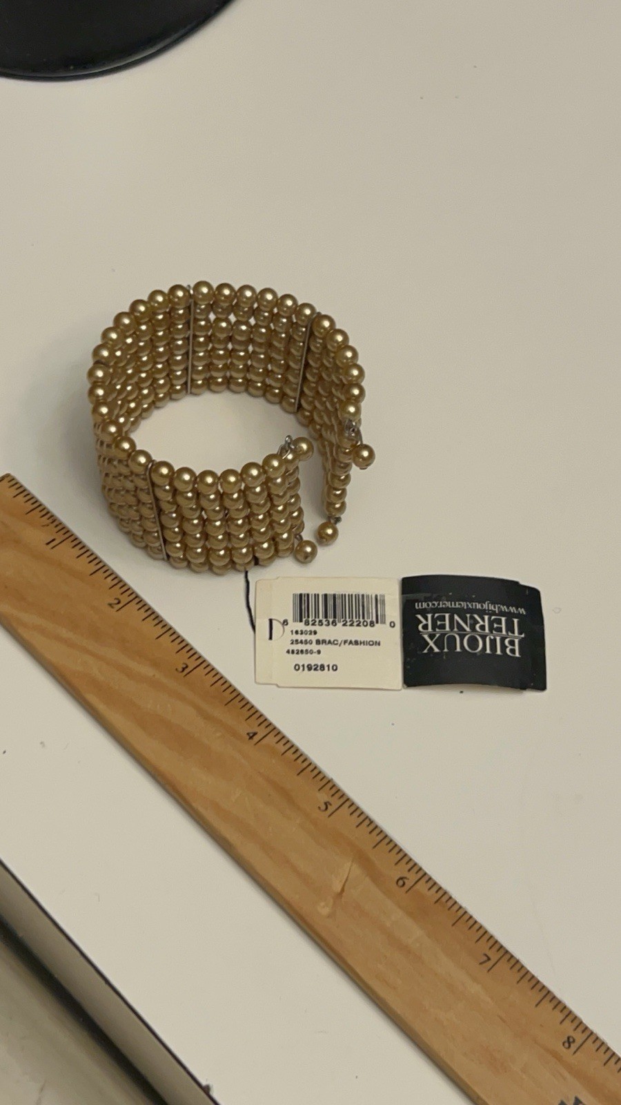 Bijoux Terner Gold Pearl Multi Row Cuff Bracelet NWT Statement Wrap Fashion