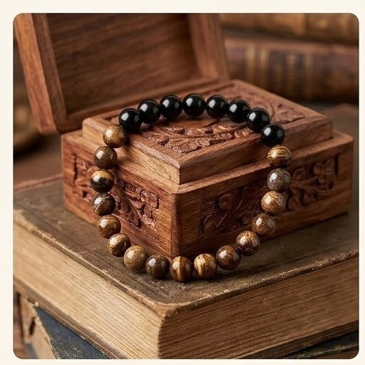 Tiger Eye Bracelet Brown Gold Beaded Stretch Bracelet Fashion Jewelry Gift