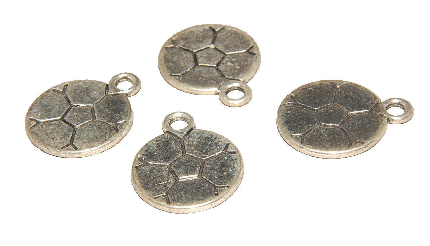 Soccer Ball #1 Sports Charm Tibetan Silver J1248