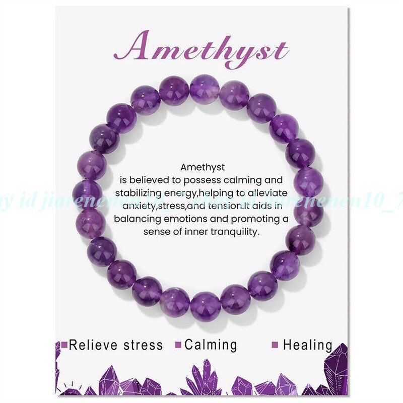 Natural Mulitcolor Gemstone 8mm Round Beads Handmade Stretchy Bracelet 7.5”